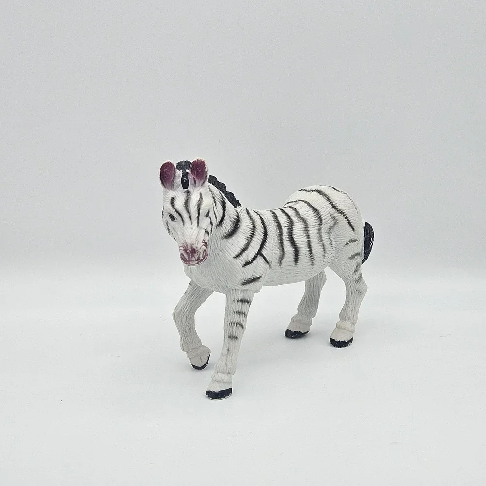 Vintage 1998 TM Zebra Animal Figure Toy Plastic Wildlife Figurine Collectible
